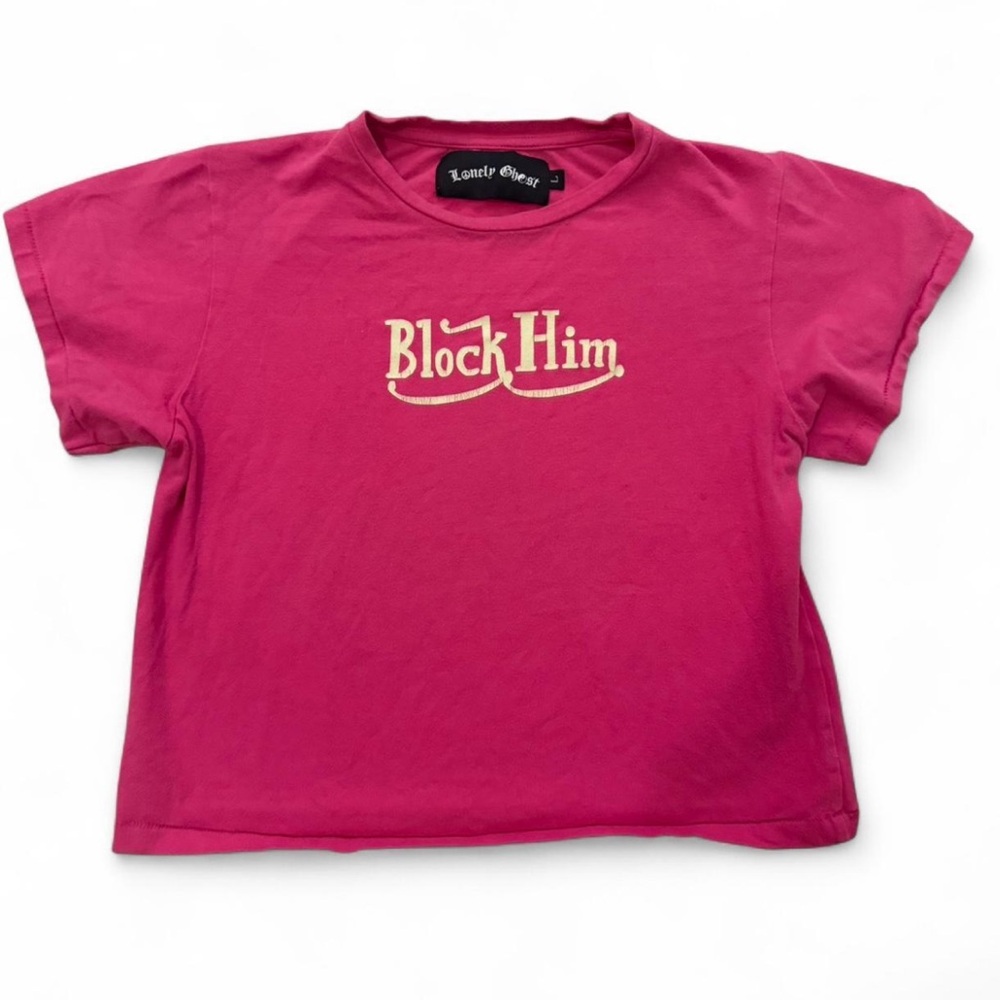 LONELY GHOST - “Block Him” cropped tee